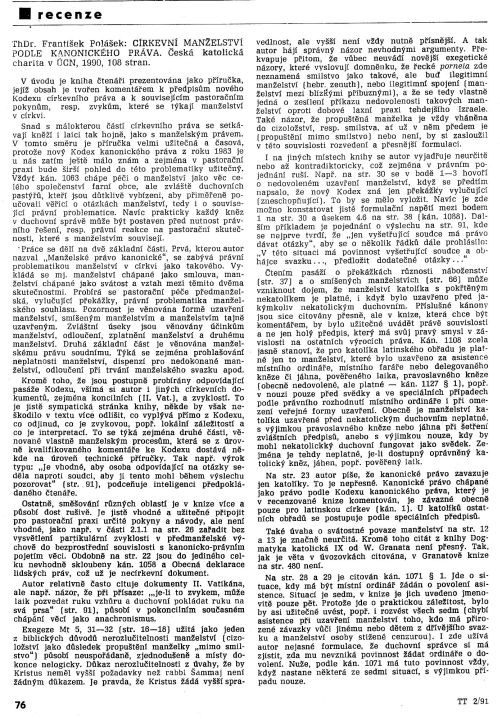 Manelstv - Rodina - ena - Sex - Vere - Vda a vra - Evangelii nuntiandi - Duchovn texty - Kritika, s. 76
