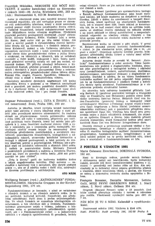 Neumlen II. -- Slovensko 1943-89 -- Uka mi to  	-- cta k ivotu -- Katolick fundamentalismus, s. 236