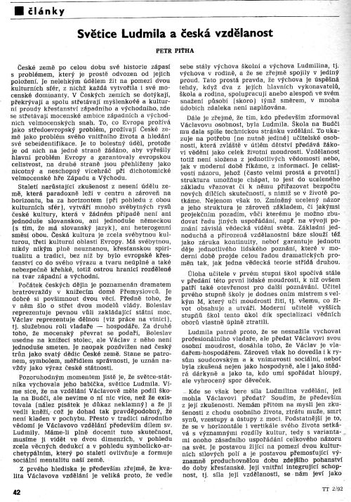 Svtice Ludmila a esk vzdlanost, s. 42