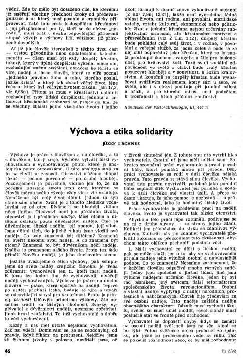 Vchova a etika solidarity, s. 46