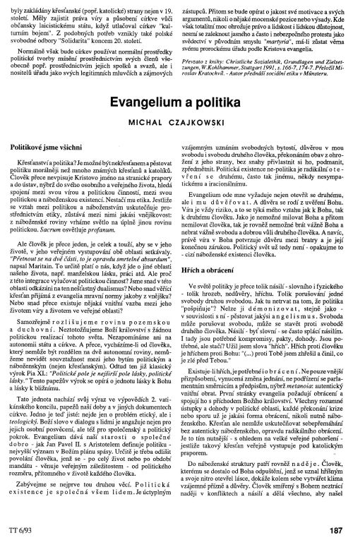 Evangelium a politika, s. 187