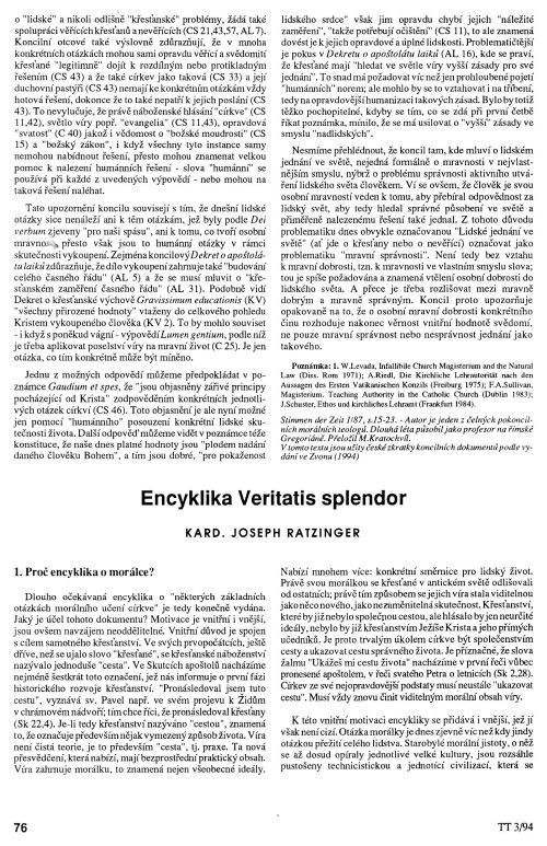 Encyklika Veritatis splendor, s. 76