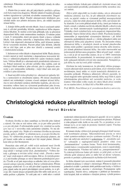 Christologick redukce pluralitnch teologi, s. 128